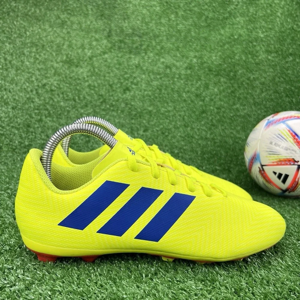 adidas Nemeziz 18.4 FxG Soccer Cleats  Mens 6 Solar Yellow / Blue Futbol‎ Boots
